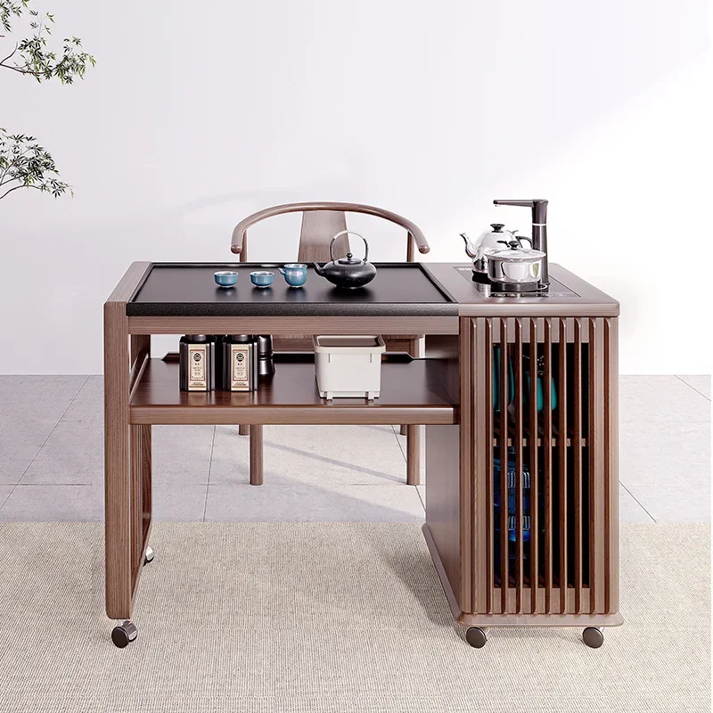 Craftsman Engineered Wood Brown Coffee Table Compact Size Long Lasting Finish Anti-Scratch Modern Look for Outdoor with Doors