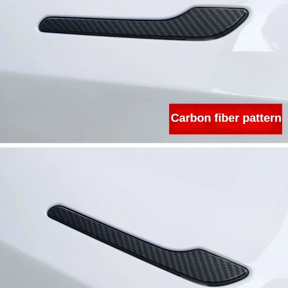 Suitable for Tesla new Model3/ModelY door handle sticking scratch-resistant carbon fiber Y modified decorative accessories