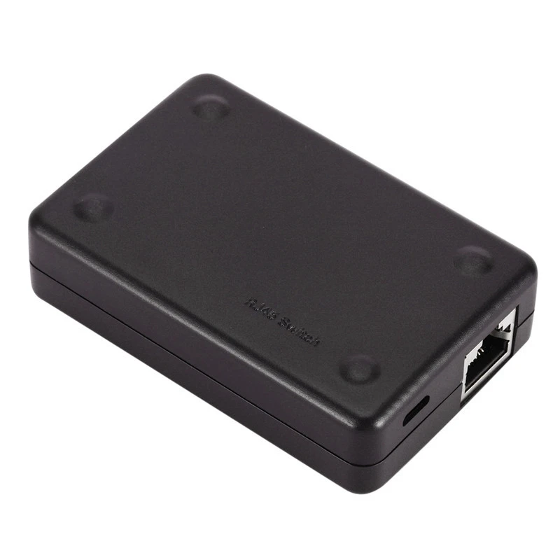 Kotak Switch jaringan Hub Mini 2 Port, saklar Splitter Rj45 adaptor Internet Ethernet komputer