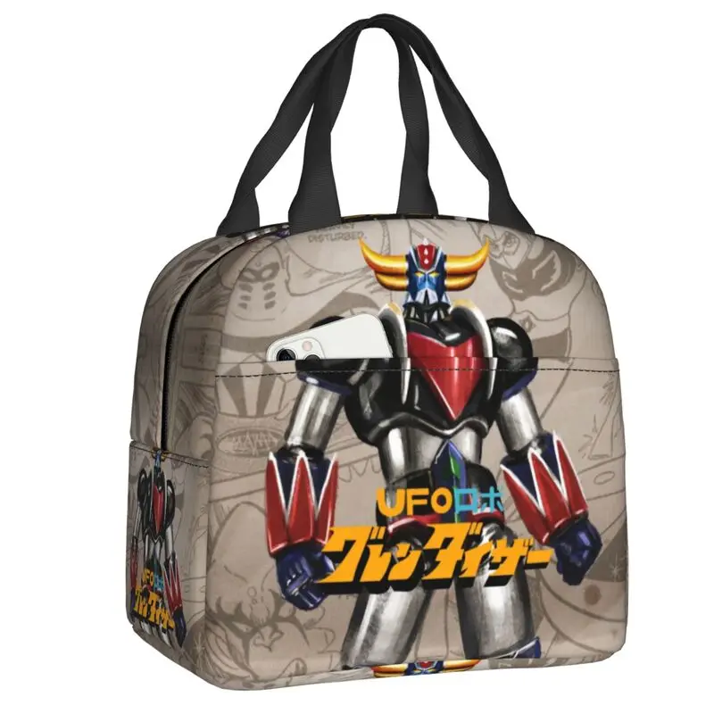 

Custom G-Grendizers Anime Lunch Bag Women Cooler Thermal Insulated Lunch Box for Kids School Children