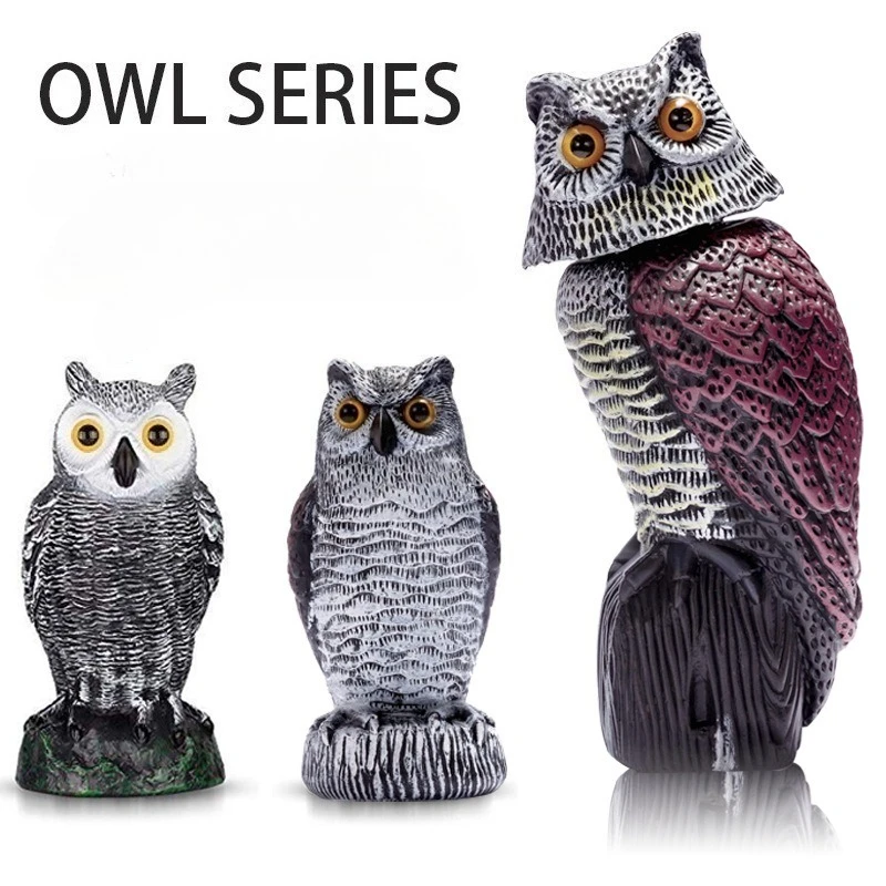 

Simulated Owl Outdoor Gardening Ornaments Shake The Head Animal Resin Model Owl Handicrafts Home Decoration