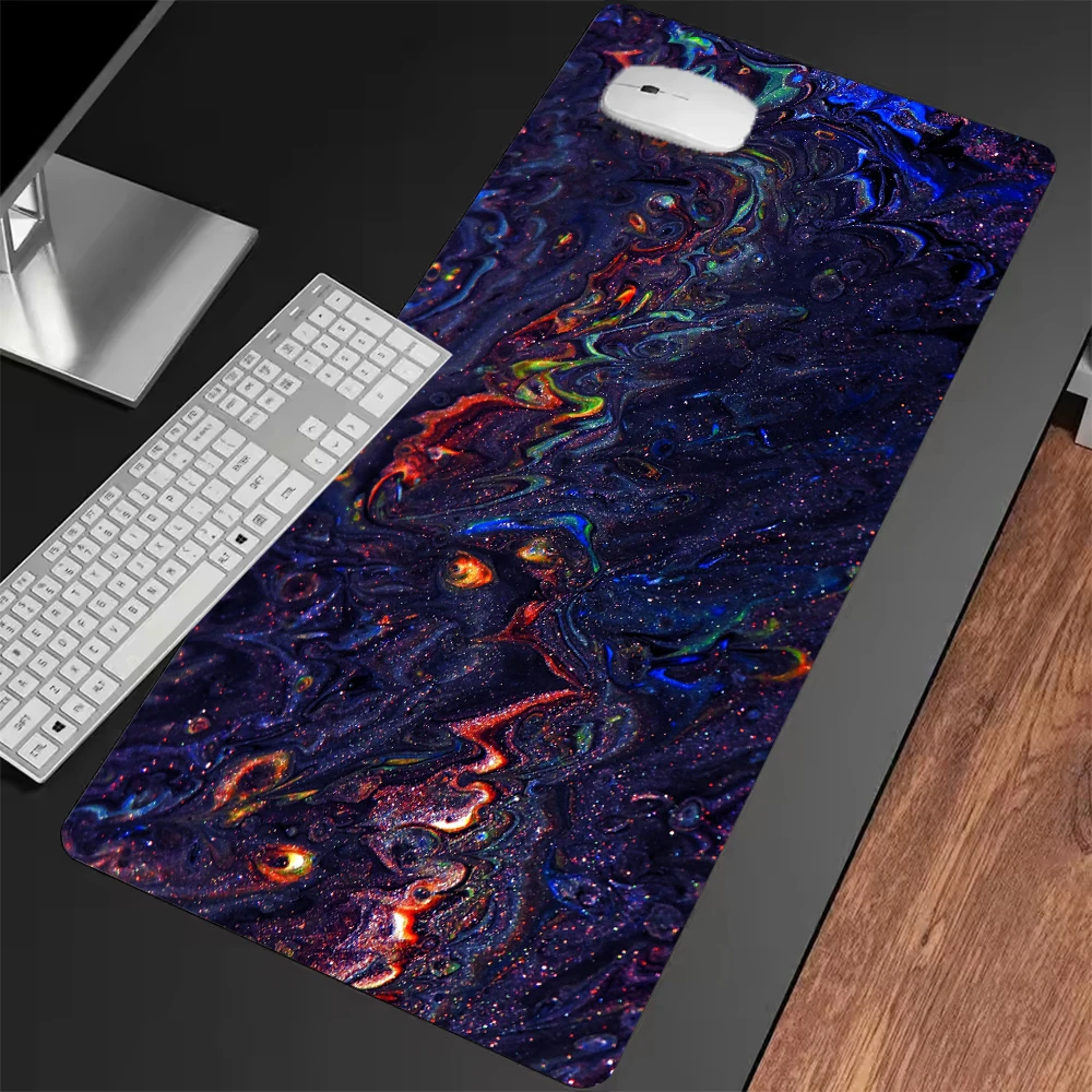 

Galaxy Swirl mouse pad: Iridescent Dark Space Design, Smooth Surface – Stylish Functional Accessory for Office/Gaming Workspaces