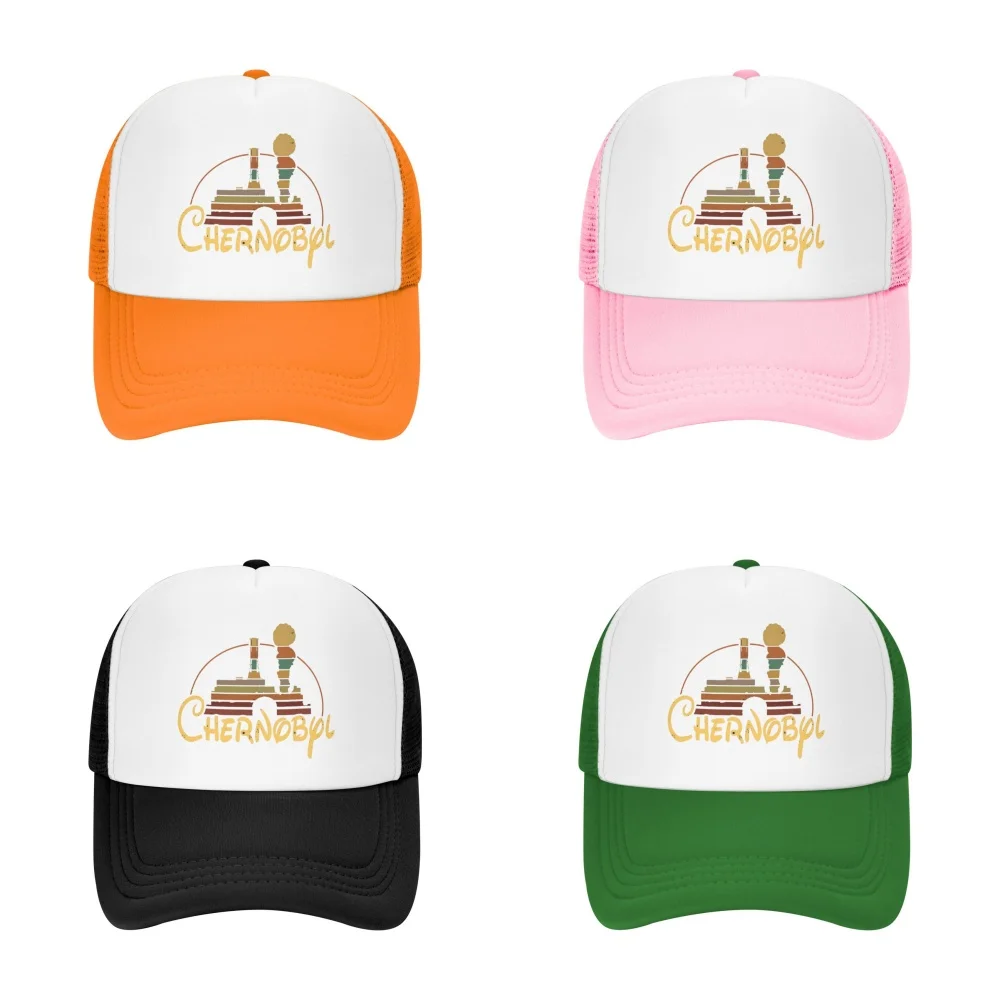 Chernobyl Geek Ucrania sombreros de malla de radiación hombres mujeres sombreros de camionero de espuma gorras de béisbol de equipo deportivo sombrero de sol estampado Gorras de Gorros para adultos