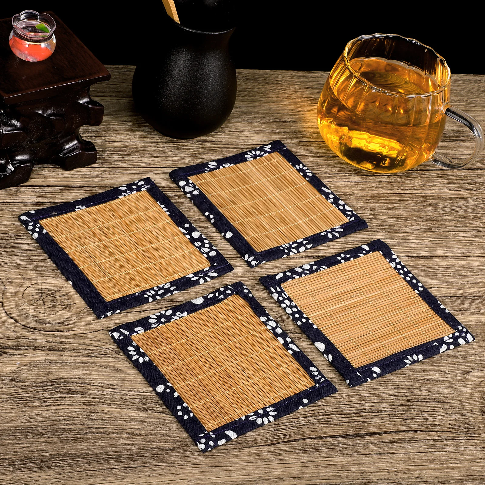 Слоты для чашек из бамбука, защитные подставки