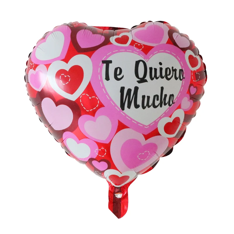 10pcs 18inch Spanish TE AMO Foil Helium Balloons Valentine\'s Day Gifts I Love You Air Globos Engagement Wedding Party Decoration