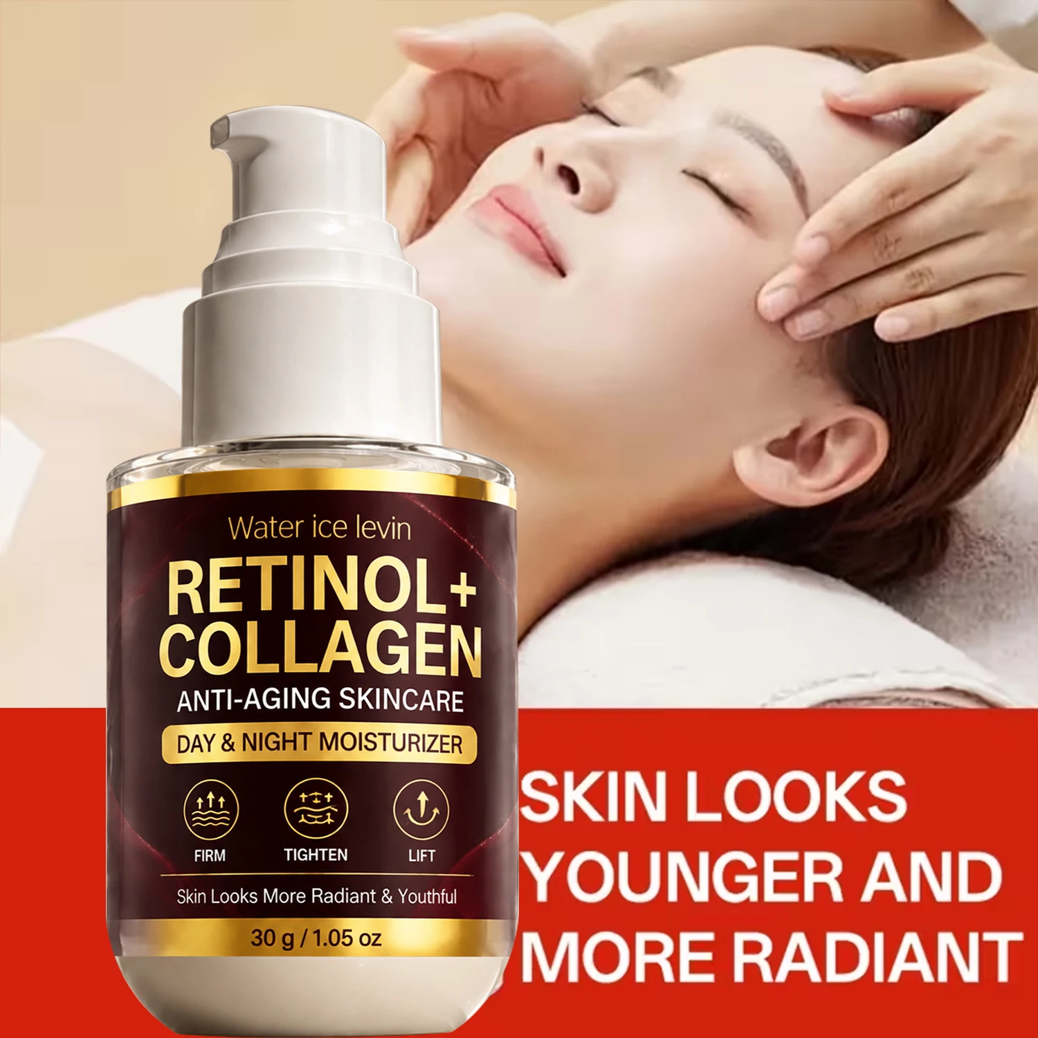 30g Retinol Collagen Anti-Aging Moisturizer Day Night Cream Firm Tighten Lift for Radiant Youthful Complexion Face Skin Care