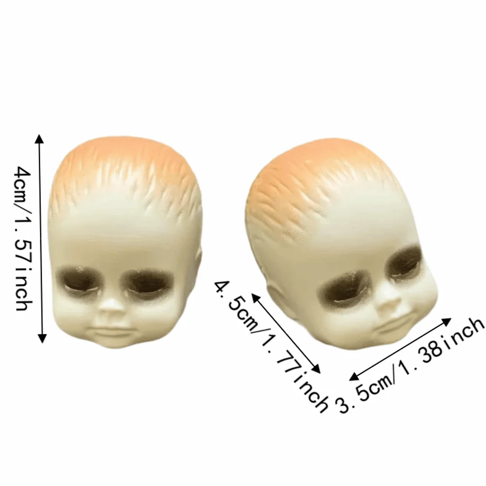 12PCS Funny Gothic Halloween Heads Delicate Mini Scary Lightweight Unique Creepy Ornament Haunted House