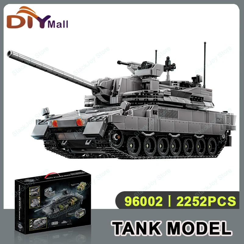 

WW2 Military Series Building Kit 2252PCS Enhanced Battle Tank Soldier Set MOC Model Weapons Gifts for Kids Adult Collectors