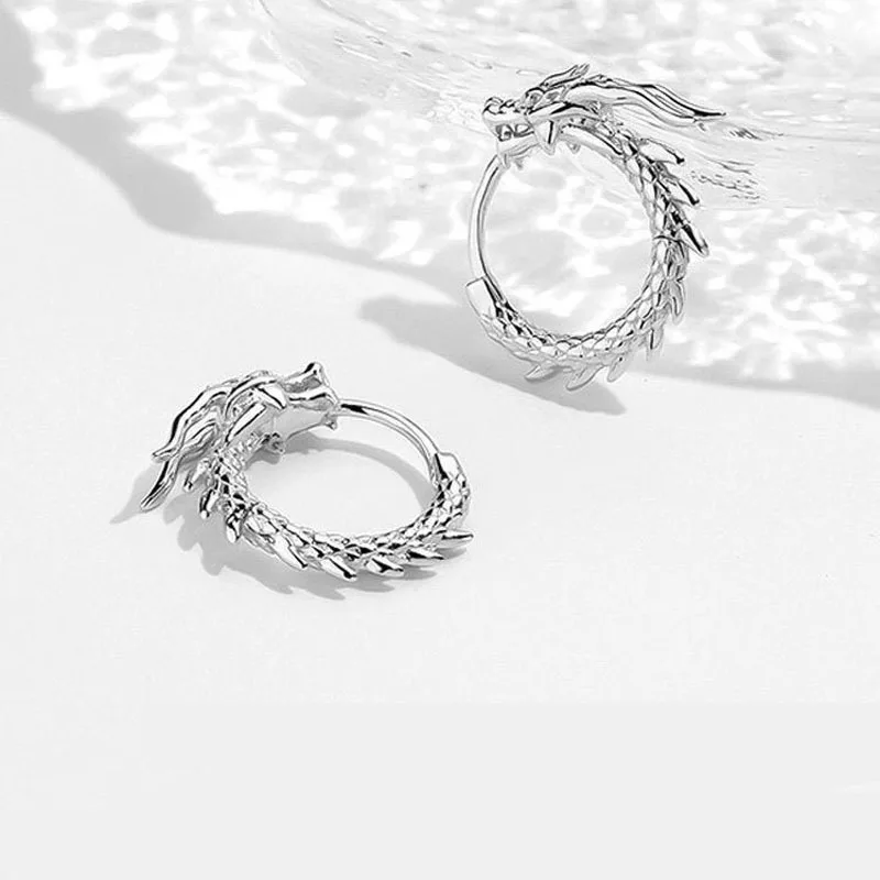 

Panlong earrings for men, light luxury niche design earrings, wholesale accessories for gifting to boyfriends