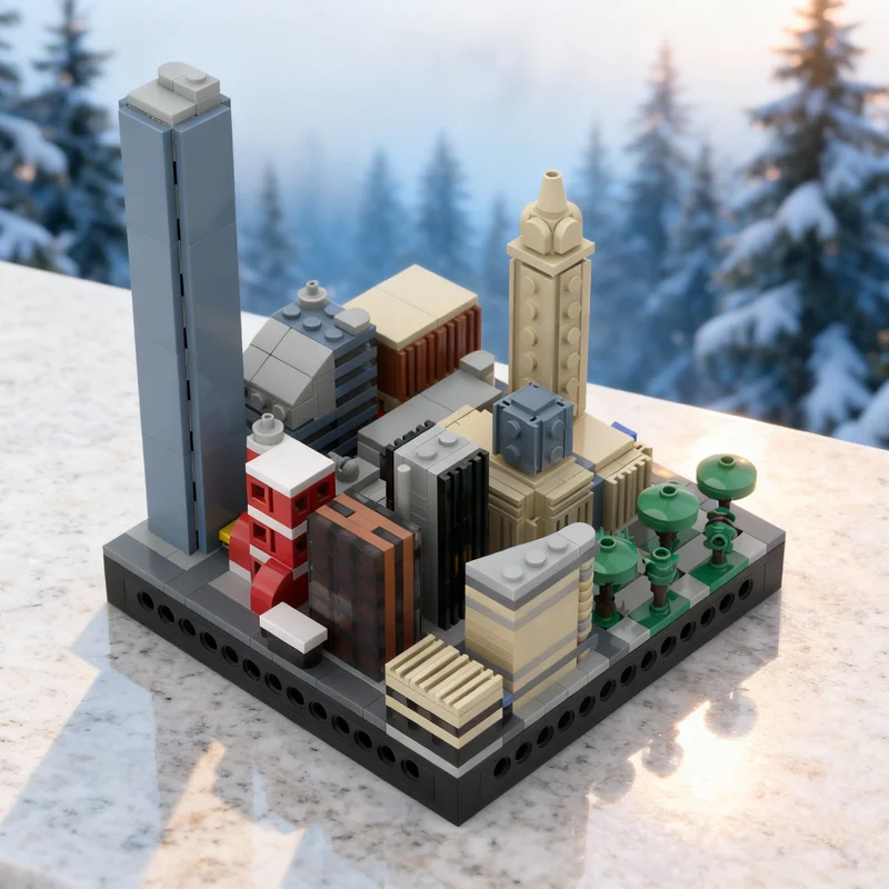 

559pcs MOC Manhattan Project Bloc 2 Flatiron Building City Model Blocks Creative DIY Gift Display Decor Assemble Premium Adult