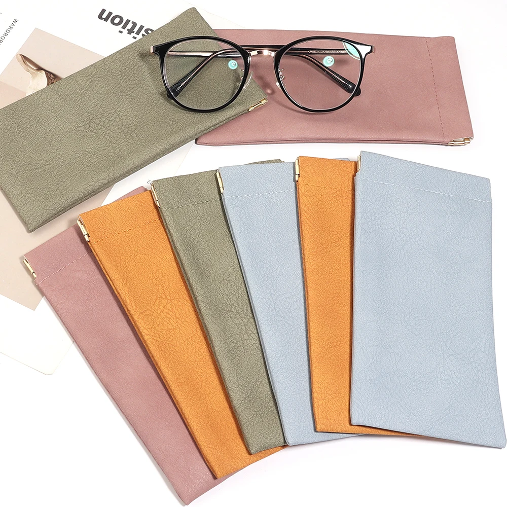 1pc Automatic Closed Sunglasses Case PU Leather Glasses Storage Bag Waterproof Glasses Protective Cover Eyewear Storage Bag