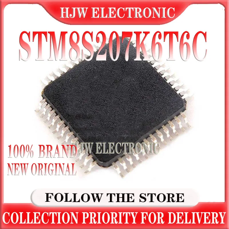 

10-100PCS New Original STM8S207K6T6C LQFP-32 24MHz/32KB Flash/8-bit Microcontroller-MCU Electronic IC Chip