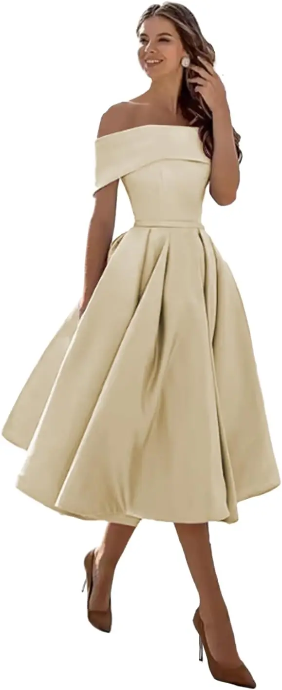 

Подростковое короткое платье без бретелек обратно в школу, атласное платье с открытыми плечами, без бретелек, коричневое коктейльное платье, торжественное бальное платье