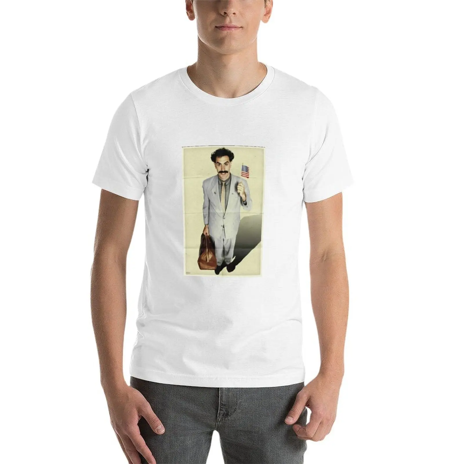 بورات، ساشا بارون كوهين، ملصق الفيلم تي شيرت تي شيرت للرجل مطبوعة تي شيرت للرجل تي شيرت