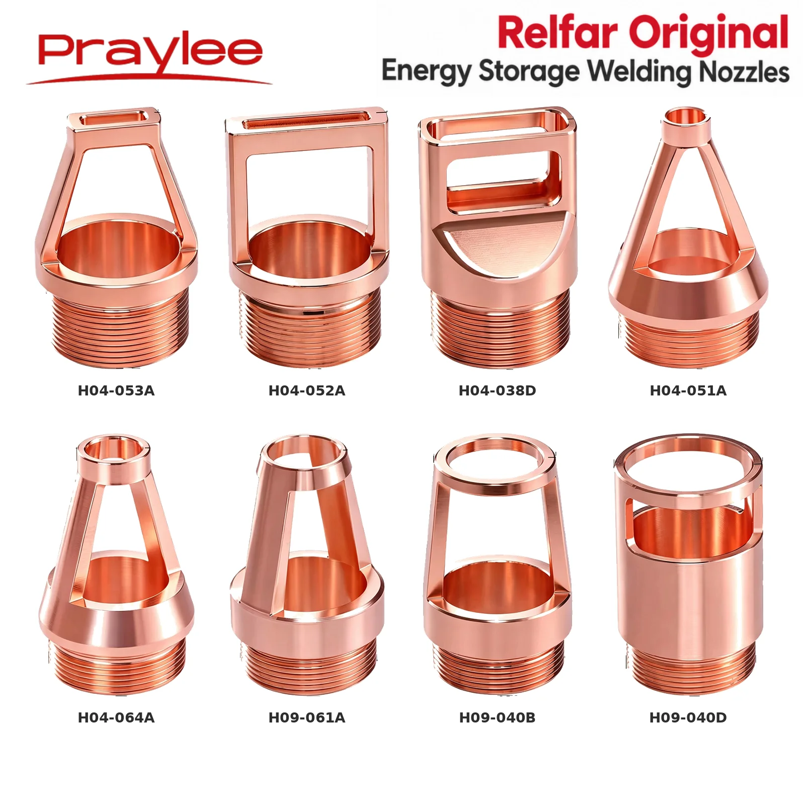 Relfar Original Energy Storage Welding Nozzle H04 H09Copper Nozzle for Laser Welding Machine Relfar H09-040B 16mm Welding Nozzle
