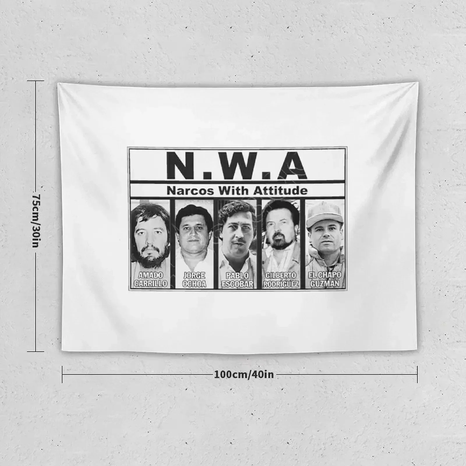 NWA - Narcos With Attitude Tapestry Decor For Bedroom House Decor Tapestry