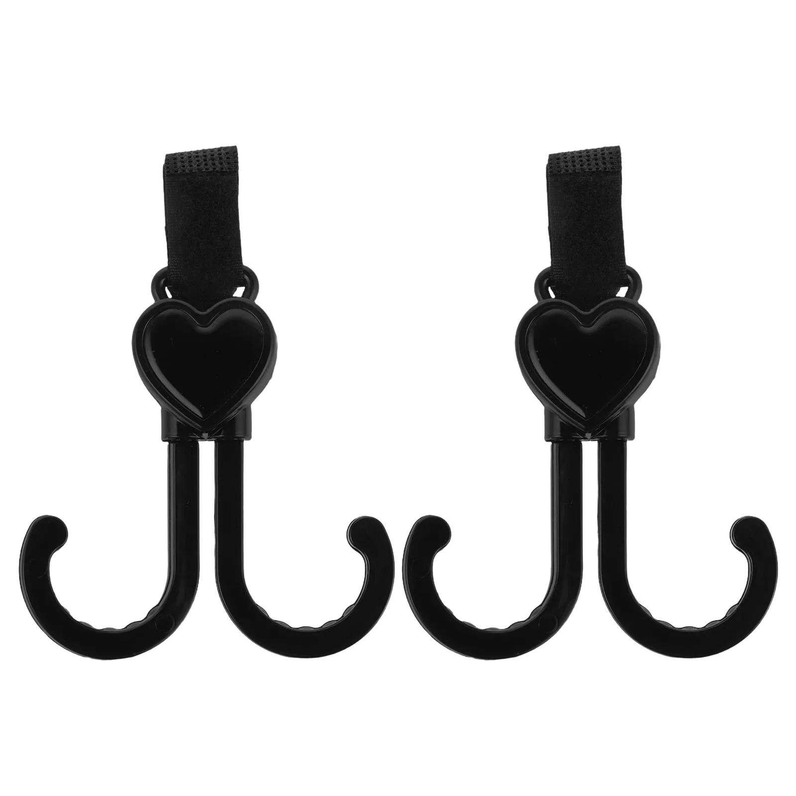 2 pcs Stroller Hooks Rotatable Hanging Bags Baby Diaper Shopping Halloween Christmas New Year Baby Stroller Bag Hook Double
