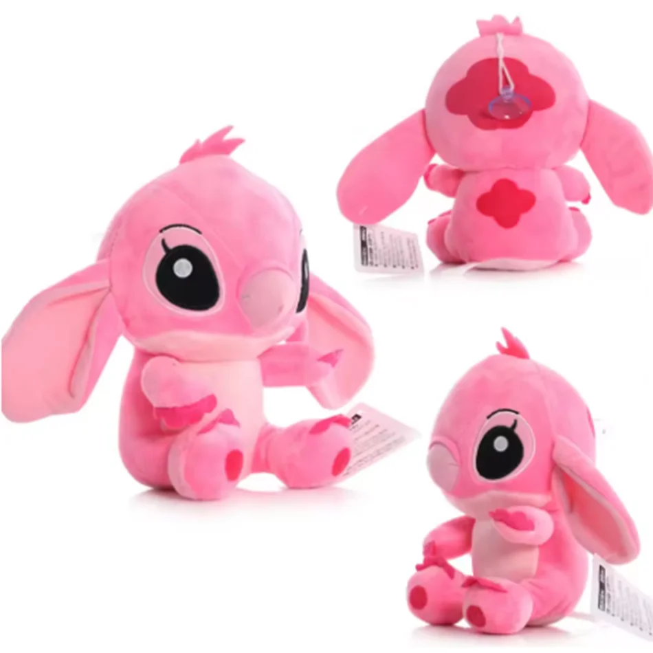 Disney lilo & stitch brinquedos de pelúcia rosa lilo azul ponto pelúcia bonecas pingente brinquedos modelos bonito menino menina presente aniversário