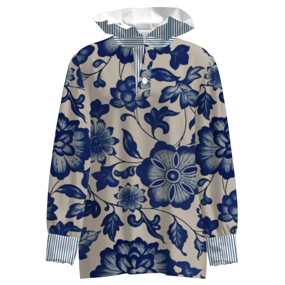 Sophisticated Blouse Scalloped Collar Botanical Blouse Relaxed Comfortable Commuter Blouse Elegant Workwear Statement Top