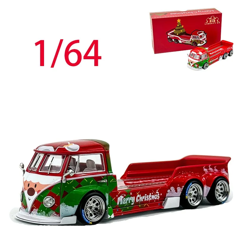 

Liberty 64 Diecast 1/64 Volkswagen T1 Буксировочный автомобиль Рождественское издание Модель автомобиля из сплава Игрушки для мальчиков Подарочная коллекция