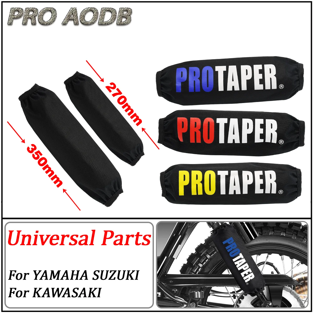 

For YAMAHA KTM SUZUKI KAWASAKI 27cm 35cm Rear Shock Absorber Suspension Protector Sediment prevention Motorcycle Universal