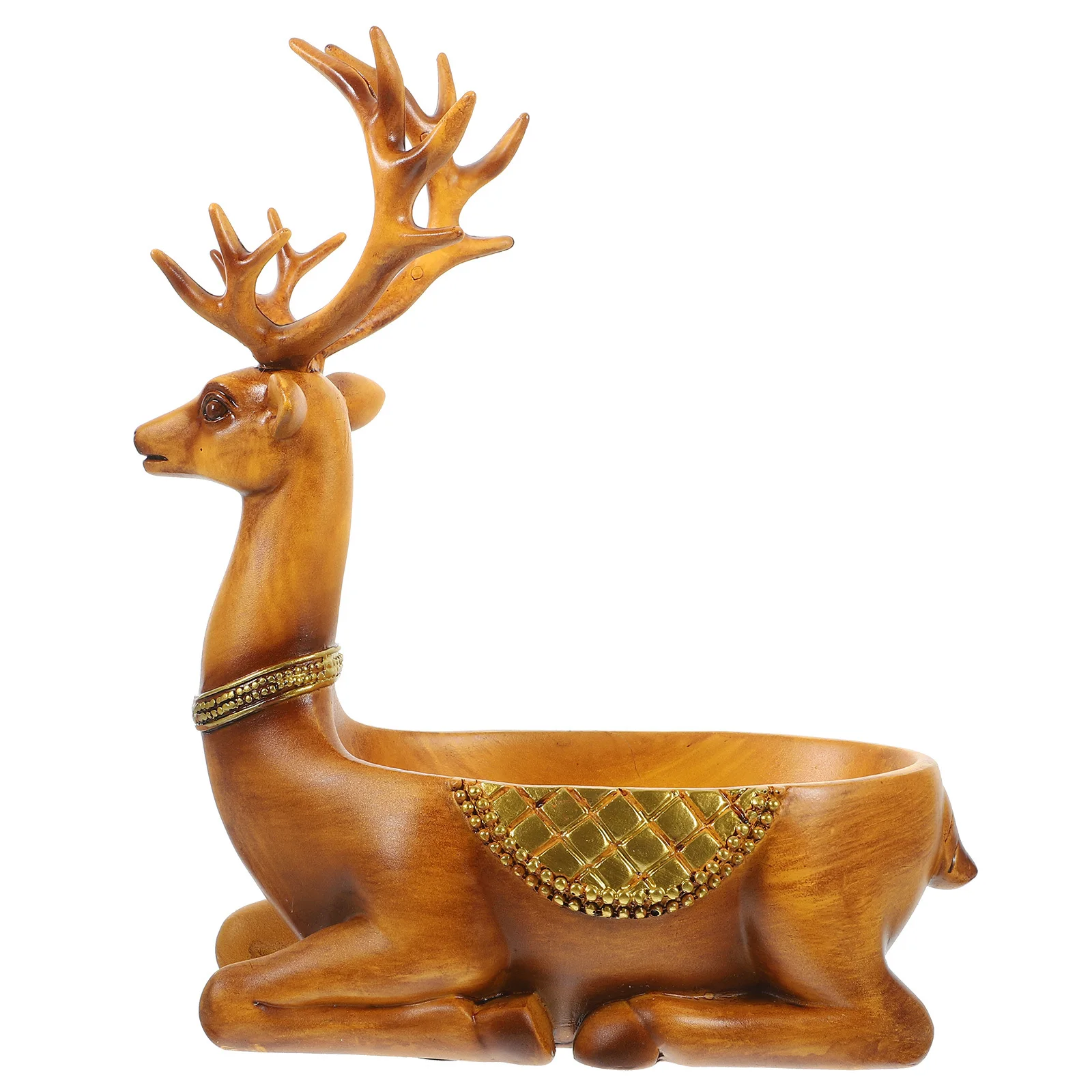 

Deer Decor Key Holder Tray Resin Statue Entrance Storage Desktop Craft Ornaments