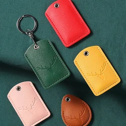1Pcs Access Card Case Leather Card Holder Keychain Key Ring Access Card Bag Door Lock Access Tags ID Card Case Keychain