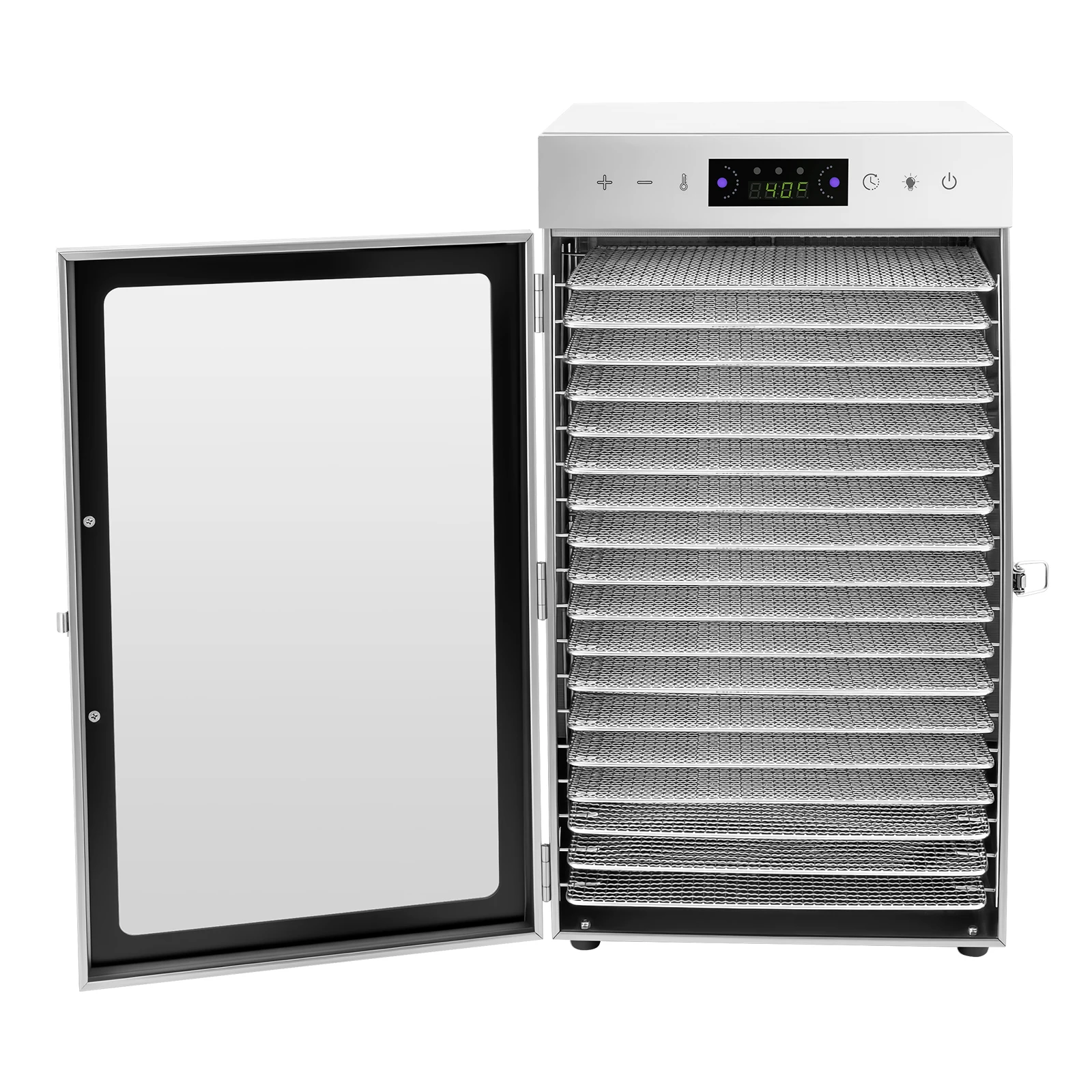 18段式110Vステンレス製フルーツドライヤー、食品乾燥機、家庭用/業務用フルーツ乾燥機