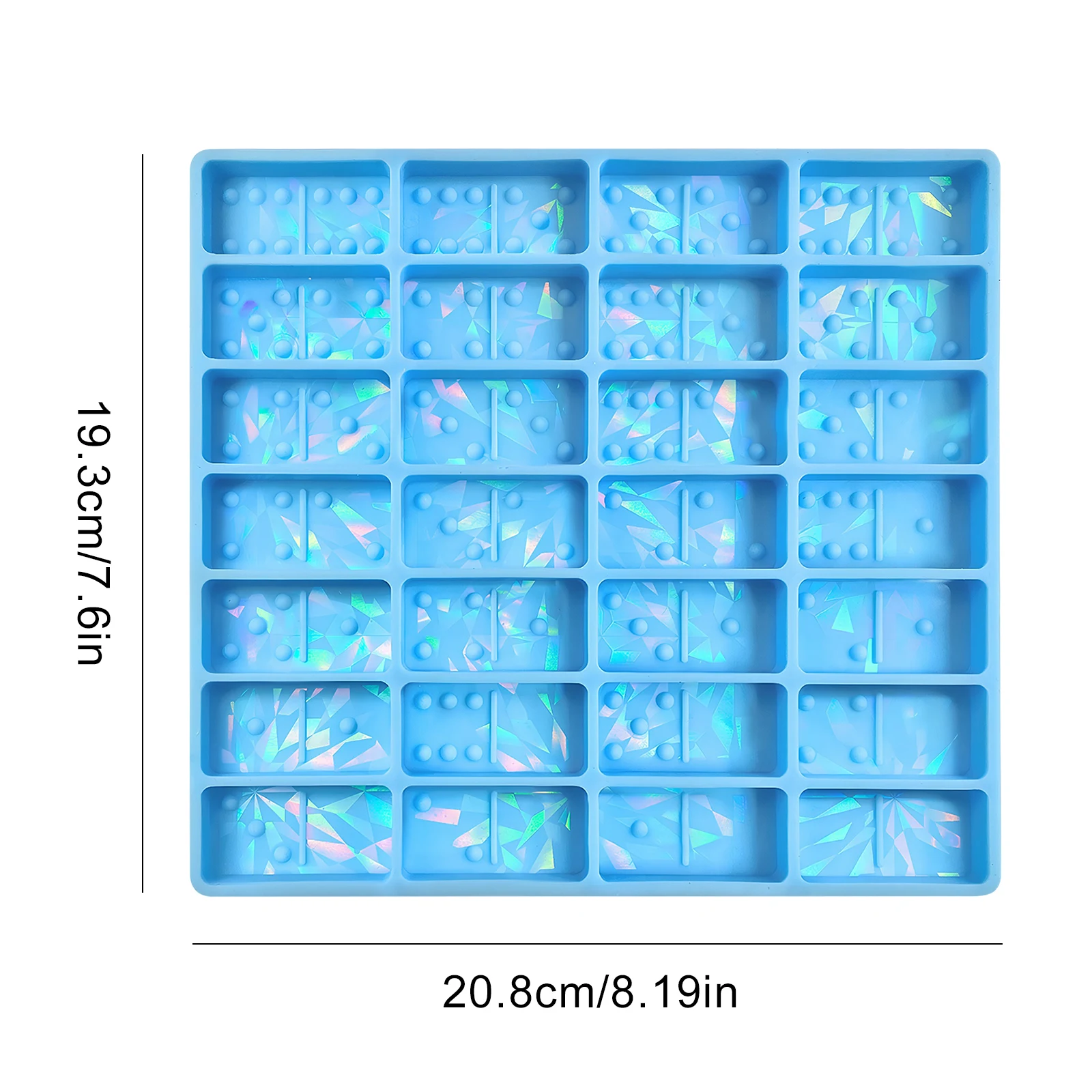 Domino Molds Silicone Holographic Chocolate Molds Domino Game  Holographic Chocolate Bar  for Resin Casting view 6