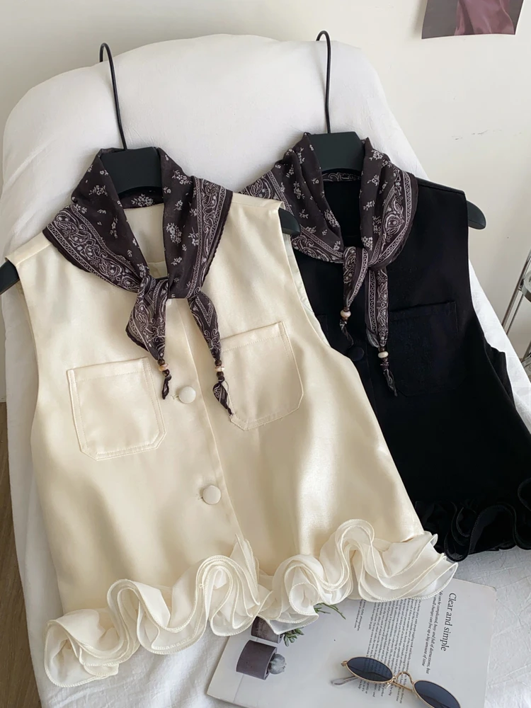 

Моющийся круглый жилет Ne Svel, женский жилет Sle Agel Chic, пышный жилет с подушечками, осенний шелковый шарф, верхняя одежда