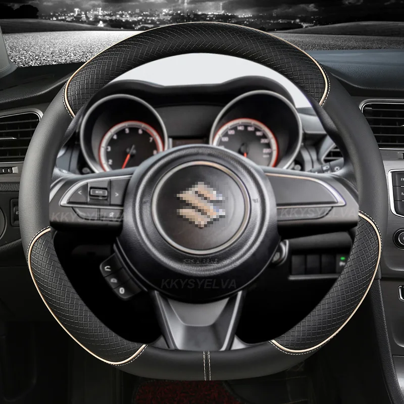 Auto-Lenkradabdeckung 38 cm 15 Zoll für Suzuki Alivio/Ciaz Baleno Celerio Jimny SX4 S-Cross Grand Vitara Aerio Kizashi Liana – Detail 3