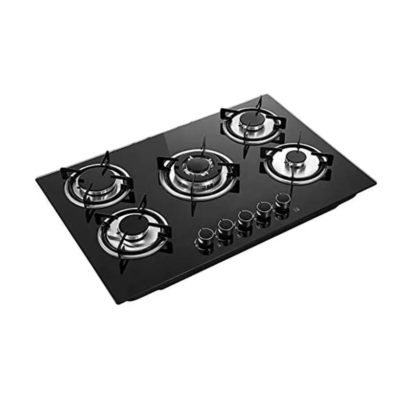 Sabaff Five-Burner Gas Stove with LPG/Natural Gas Burners for Home Use