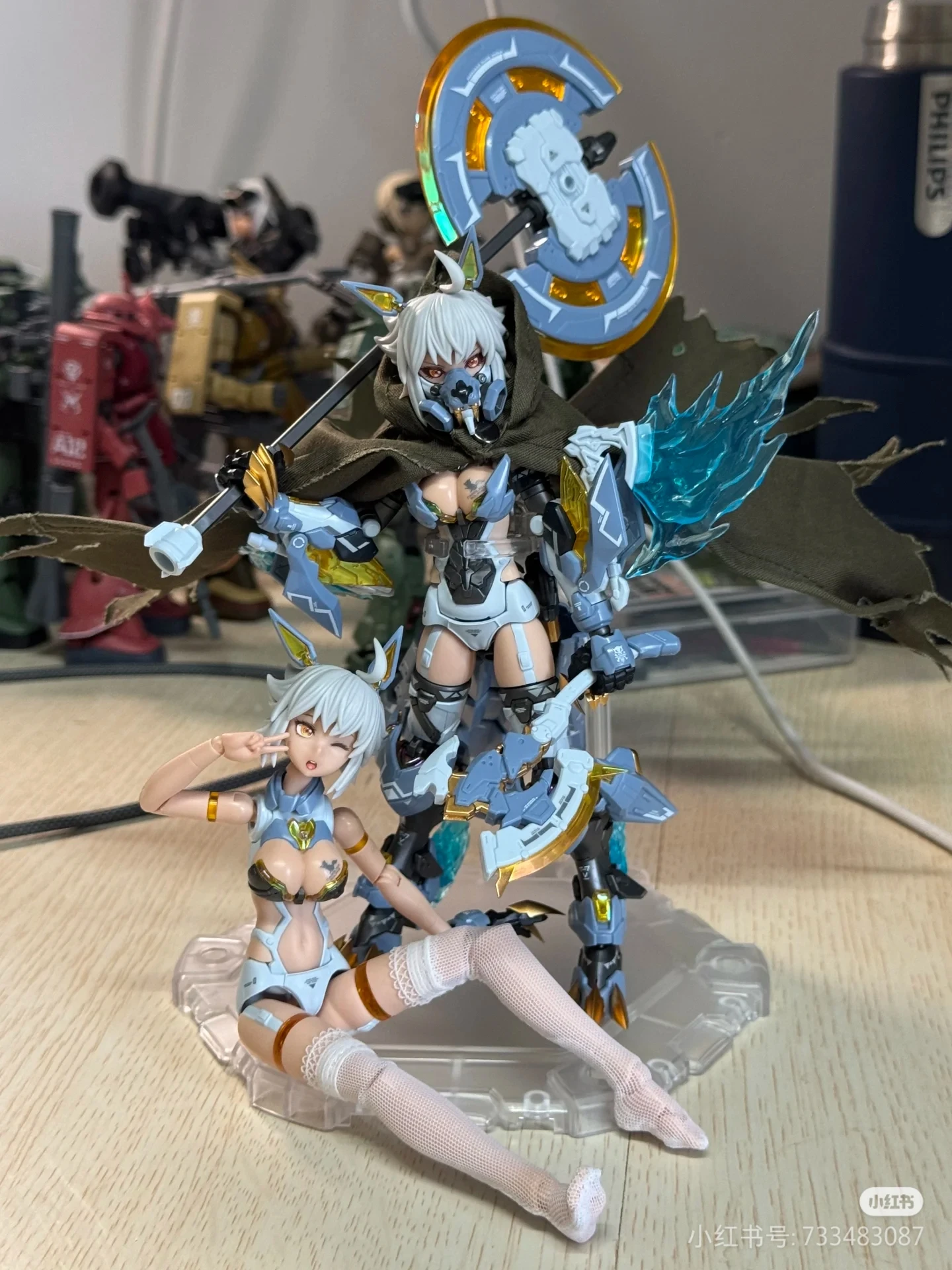 Matriks Nuklir Serigala Gila Serigala Adik Carolina Rolfe Mesin Rakitan Model Ibu Mainan Kit Model Perakitan Figur Aksi Anime