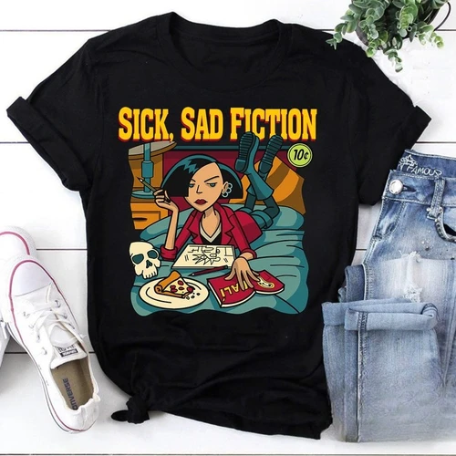 Imagen 2 del producto Sick Sad Fiction - Camiseta clásica Jane Lane, Camisa Jane Lane, Camisa Pulp Fiction, Camisa Sick Sad World, Camisa Daria Lane