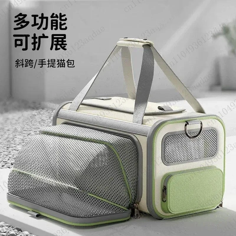 Cat Bag Going Out Portable Cat Dog Folding Pet  Soft Bag Expanding On The  Cabin Dog Bag