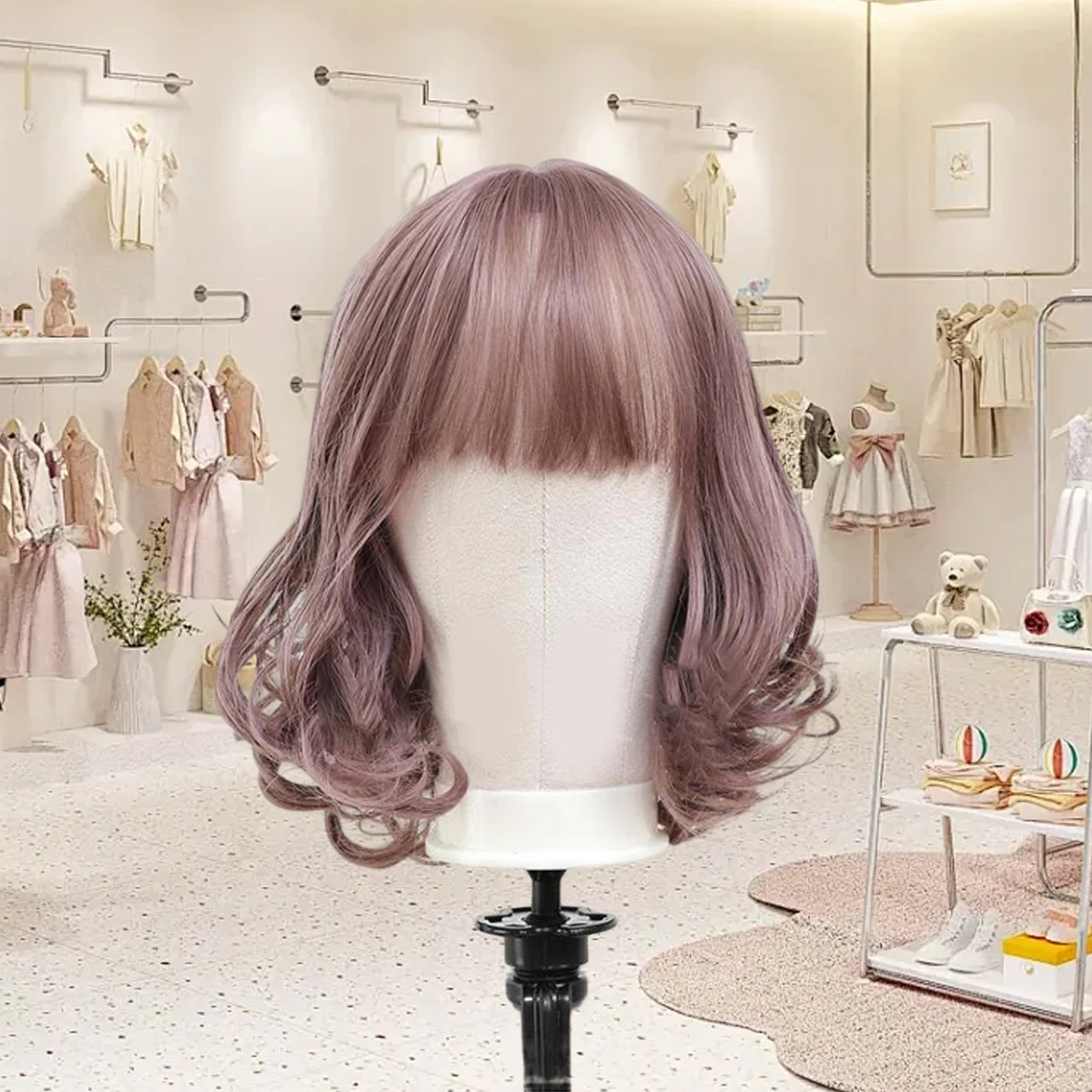 Canvas Mannequin Head, with Mounting Holes Wig Holder Manikin Wig Display Stand for Making Wigs, Barber Shop Barbershop Scarf