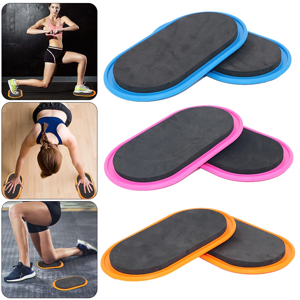 1Pair Fitness Core Sliders Dual Sided Exercise Gliding Discs Portable Full-Body Sports Sliders Home Gym Workout Equipment