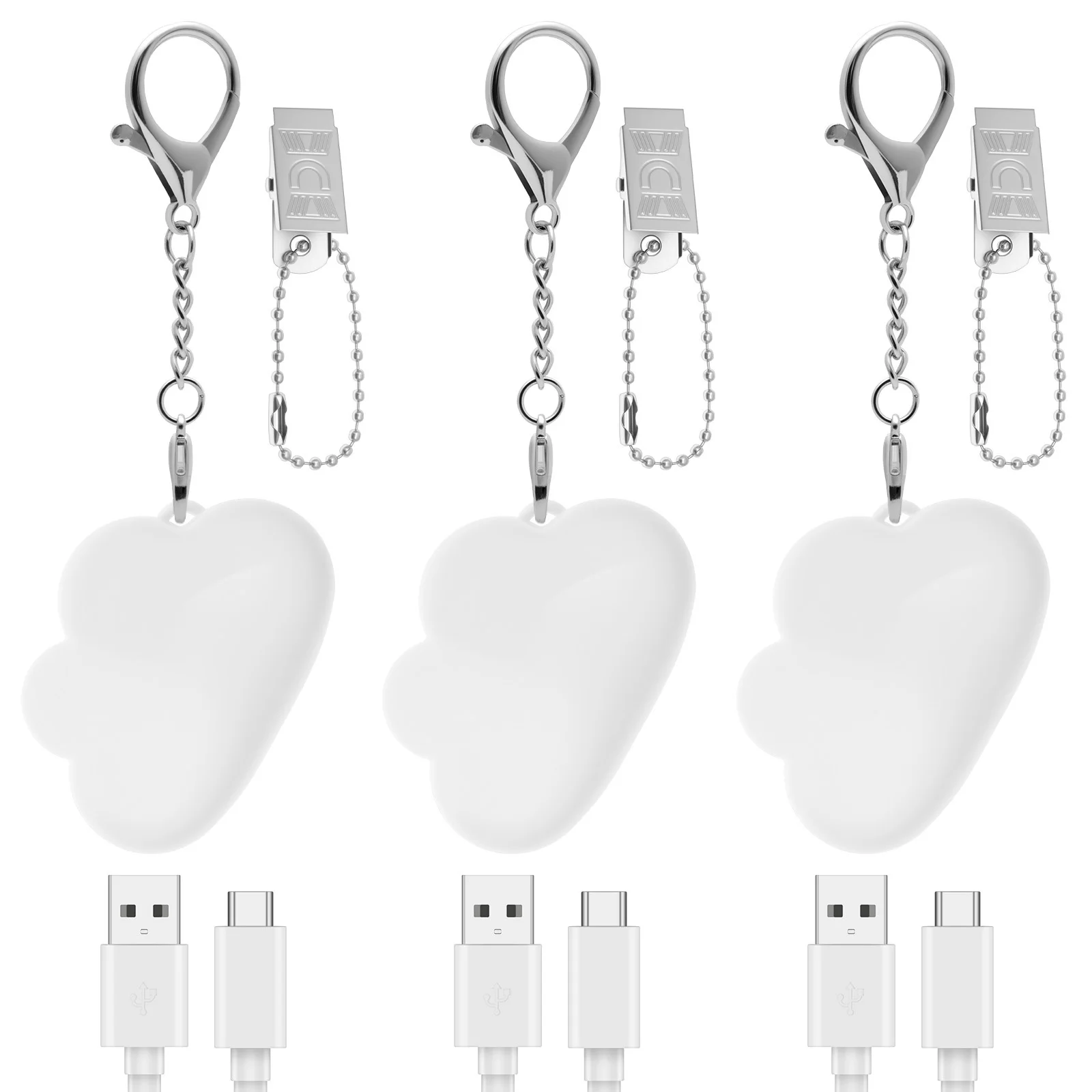 2/3 pièces sac à main lueur lumière LED capteur automatique sac à main lumière USB charge veilleuses sac à main sac à main lampe pour sac à dos et clé