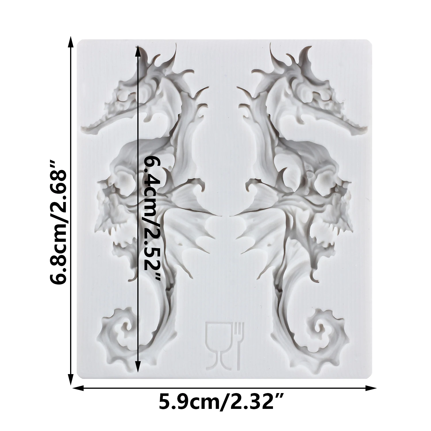 Seahorse Silicone Molds Skull Fondant Cake Decorating Tools Cupcake Topper Chocolate Candy Sugar Craft Gum Paste Polymer Clay
