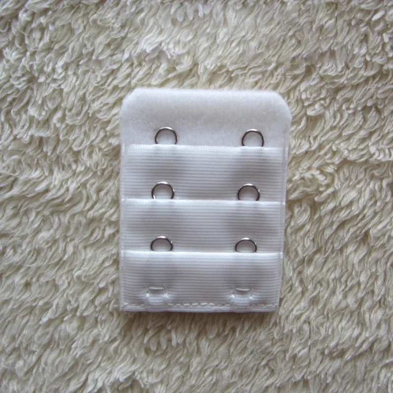 (4 pieces) Women 2 Hooks 3 Rows Adjustable Belt Wide Bra Extender Strap Extension Buckle For Ladies Back Bra Button