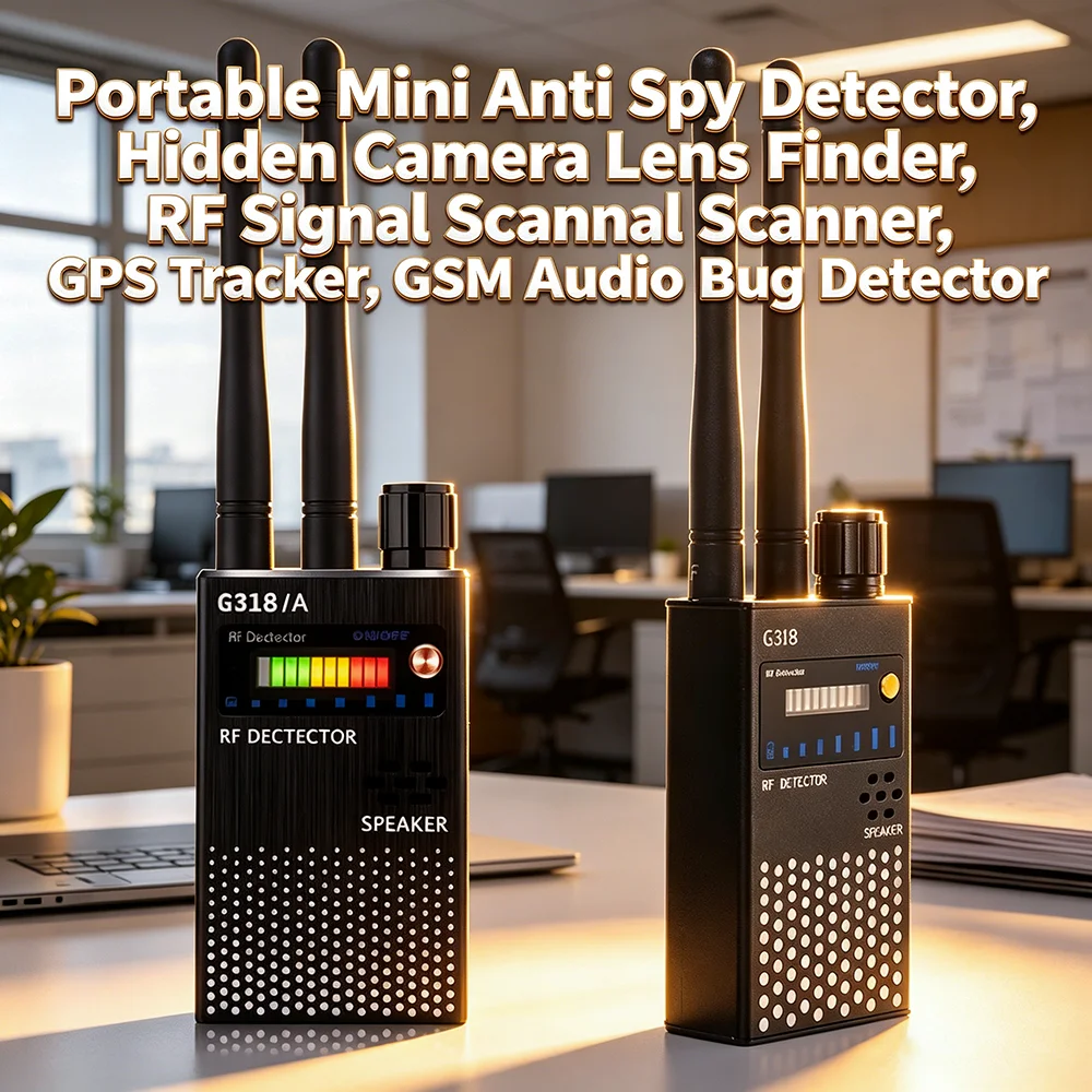 ポータブルミニアンチスパイ検知器、隠しカメラレンズファインダー、rf信号スキャナー、gpsトラッカー、gsm盗聴器検知器