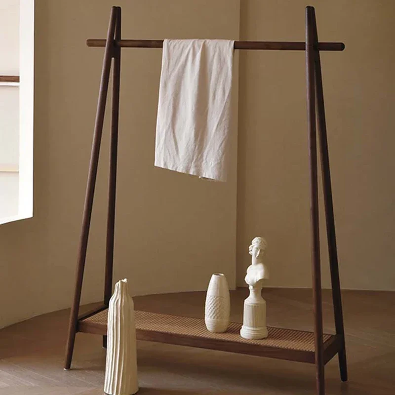 c13-Retro Simplicity Luxury Coat Racks Bedroom Originality Nordic Solid Wood Coat Racks High-end Art Home Furniture Perchero