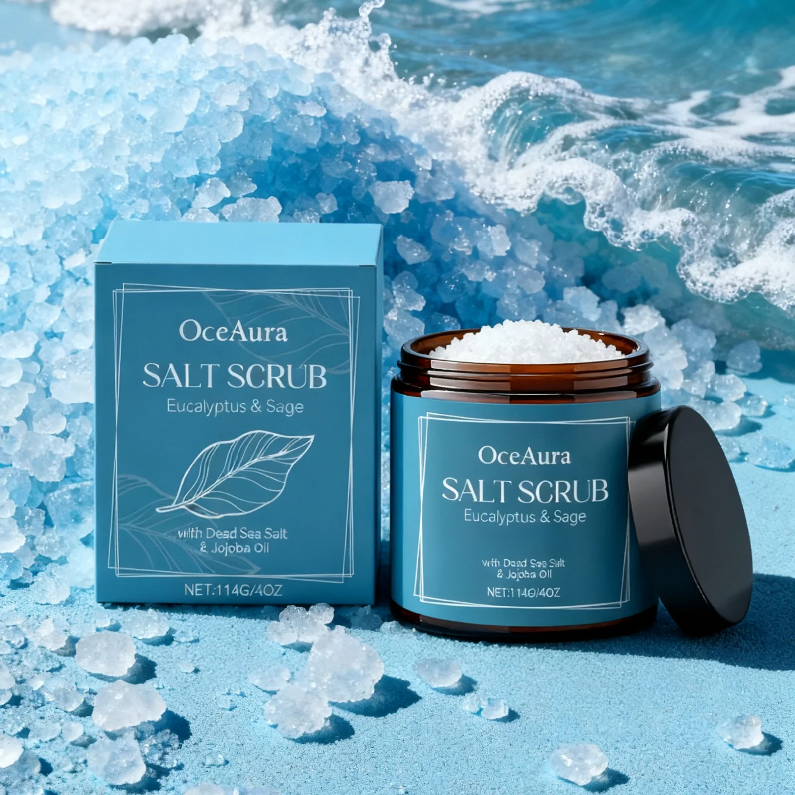 

Salt Bath Body Scrub Dead Skin Remover Deep Cleansing Body Scrubber Glowing Skin Care Products Exfoliating Body Washing Scrubs