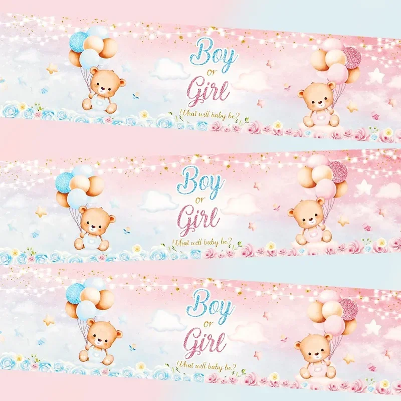 10 Stück Gender-Reveal-Wasserflaschenetiketten Rosa Blaue Bären-Aufkleber für Gender-Reveal-Partys und Ersten Geburtstag – Detail 5