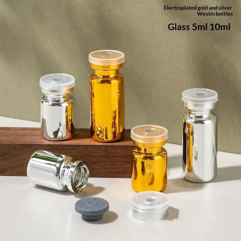5ml 10ml Glass Bottle Sterile Electroplated Freeze-Dried Powder Bottle Bayonet Bottle  Aesthetics Equipment