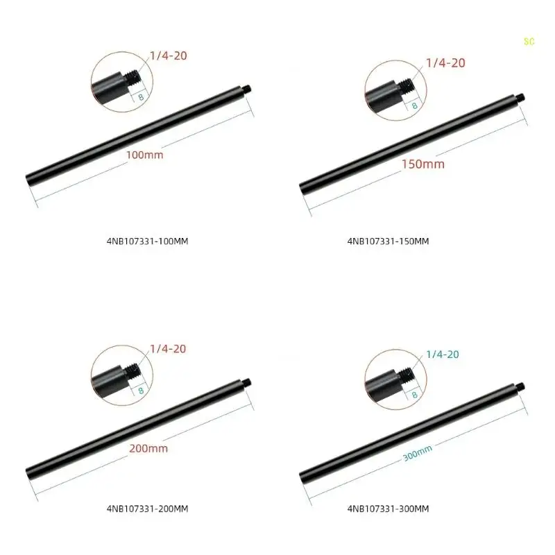 1/4 Connectors Mount Rod Lightweight Extension Poles for Camera Fill Light Dropshipping