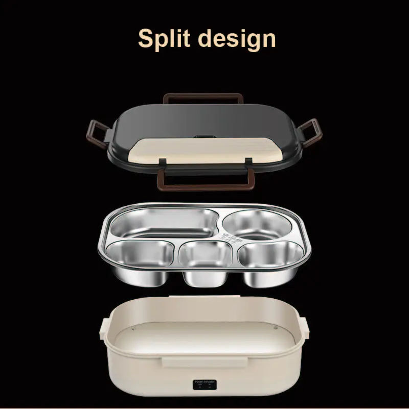 12v carro sem água elétrica lancheira 304 aço inoxidável aquecedor de alimentos bento lancheira 1200ml casa/exterior manter quente lancheira