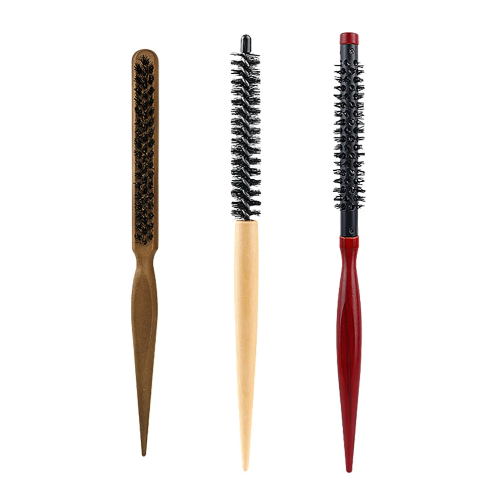 3 قطع من فرشاة تصفيف الشعر الخشبية، قبضة مريحة، تدليك فروة الرأس، أداة تصفيف متينة للنساء والرجال، فرشاة شعر مريحة #3