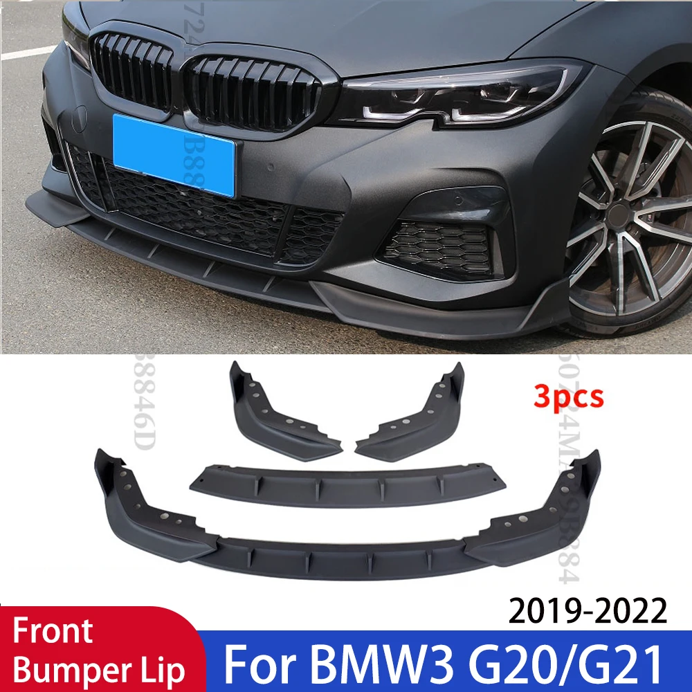 

2019-2022 M-type sport tuned front bumper lip and chin protector for BMW G20 G21 G28 3 Series 330i 340i 340d 320i 320d