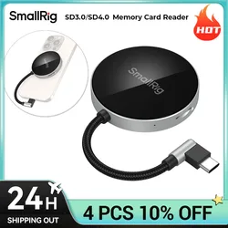 SmallRig SD3.0 / SD4.0 Memory Card Reader Support SD, SDHC, SDXC, TF, Micro SD, Micro SDXC, and Micro SDHC for Phone Computers